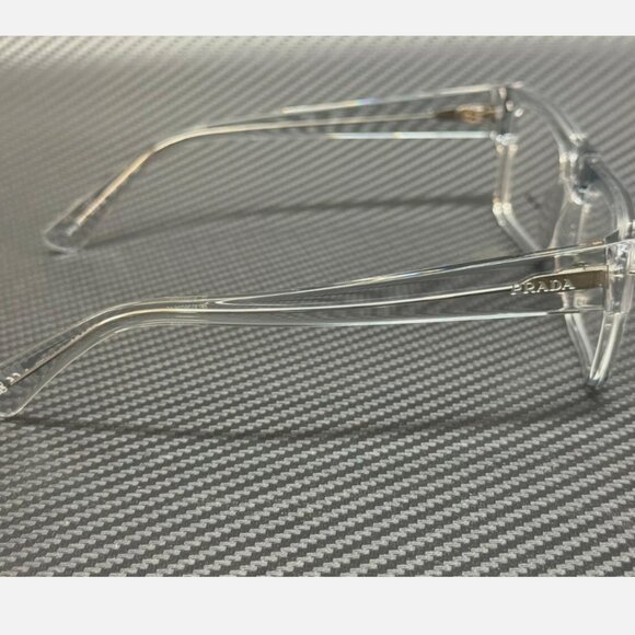 PRADA Transparent Grey Men's 57 mm Eyeglasses - Picture 3 of 5